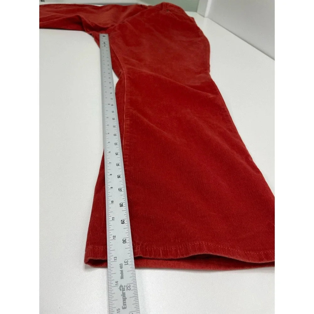 Universal Thread Womens Skinny Bootcut Corduroy Pants Orange Red 26W NEW Boho